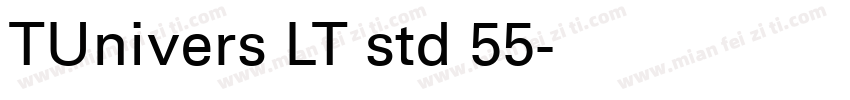 TUnivers LT std 55字体转换